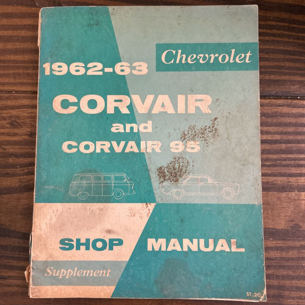 Vintage 1962-63 Chevrolet Corvair and Corvair 95 Shop Manual Supplement Book