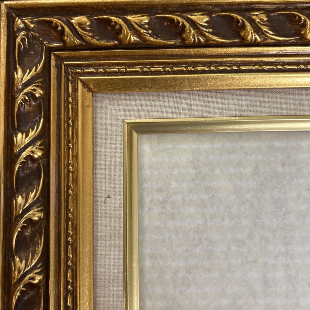Vintage Ornate Gold Wood Picture Frame 14x16.