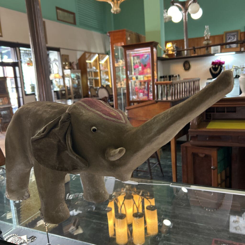 Vintage Flocked Circus Elephant c.1930-40