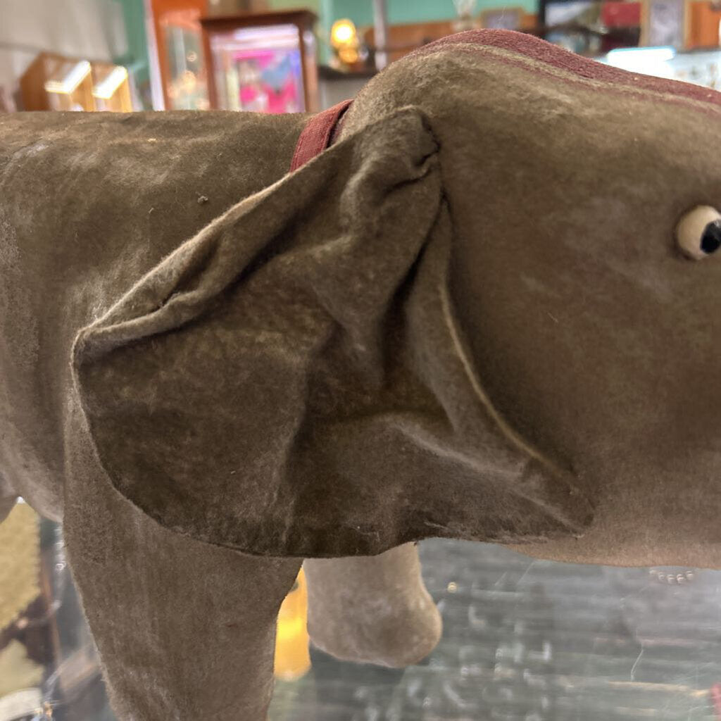 Vintage Flocked Circus Elephant c.1930-40