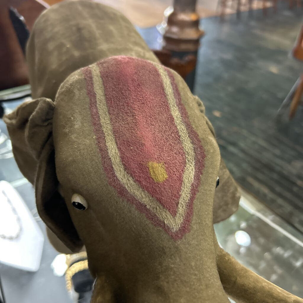 Vintage Flocked Circus Elephant c.1930-40